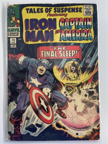 Tales of Suspense Comic #74 Marvel 1966 Silver Age 12 Cents Swashtika Cover Capt America
