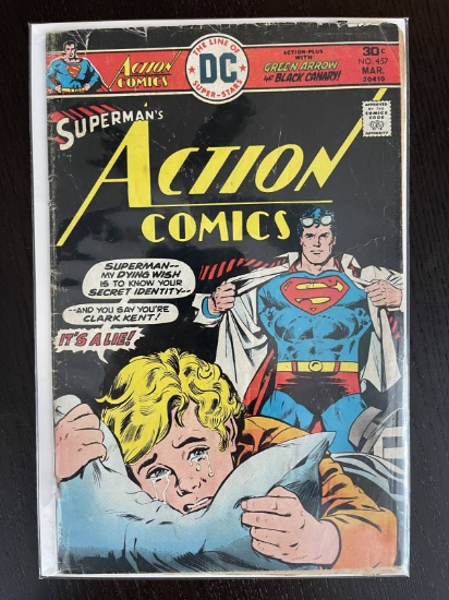 Action Comics #457 DC Comics 1976 Bronze Age Key Inadvertant Obscene Cover