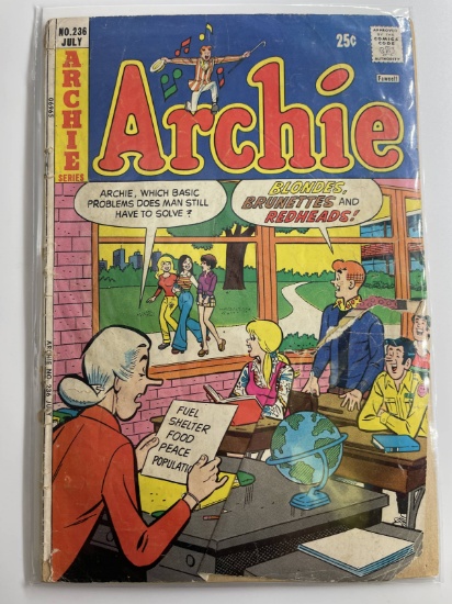 Archie Comic #236 Archie Series 1974 Bronze Age 25 Cents