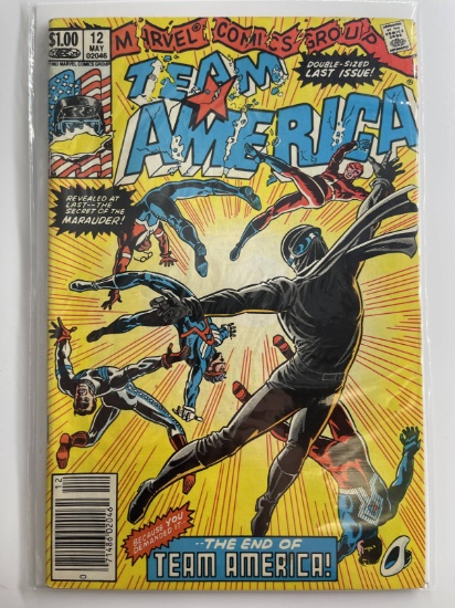 Team America Comic #12 Marvel Double Sized Last Issue 1983 Bronze Age