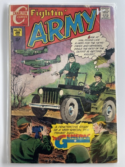 Fightin Army Comic #95 Charlton 1971 Bronze Age War Comic 15 Cents