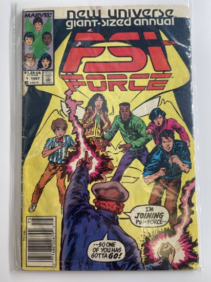 PSI Force Comic Annual #1 Marvel Giant-Sized 1987 Copper Age Key 1st Annual