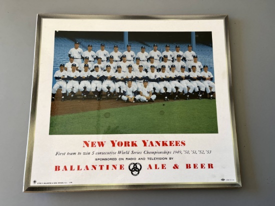 1954 Ballantine Beer/NY Yankees Team Sign