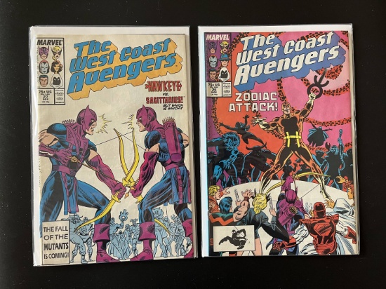 2 Issues The West Coast Avengers Comic #26 & #27 Marvel Comics Copper Age Comics