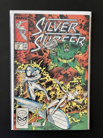 Silver Surfer Comic #13 Marvel Comics 1988 Copper Age KEY 1st Appearance of Sybll a Skrull