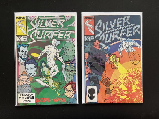 2 Issues Silver Surfer Comic #5 & #6 Marvel Comics Copper Age Comics
