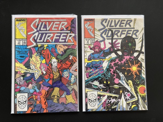 2 Issues Silver Surfer Comic #10 & #11 Marvel Comics Copper Age Comics