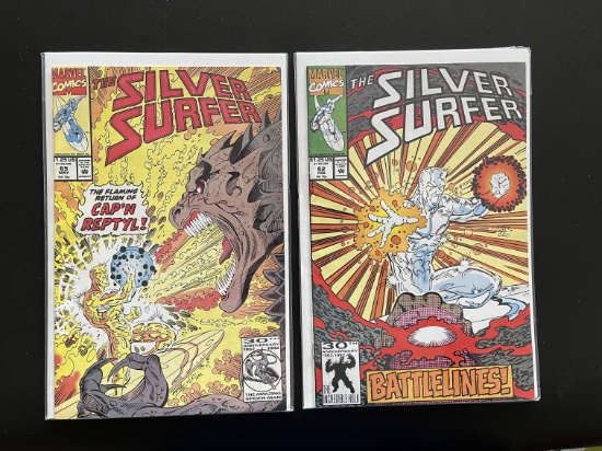2 Issues Silver Surfer Comic #62 & #65 Marvel Comics