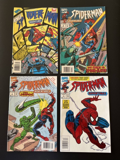 4 Issues Spiderman Adventures Comic #1-#4 Marvel Comics Based on the Animated Series