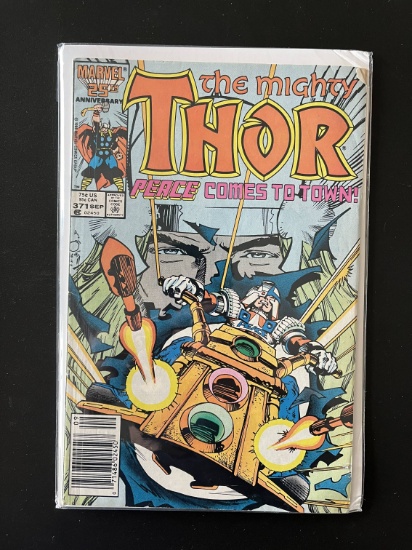 The Mighty Thor Comic #371 Marvel Comics KEY 1st Appearance of Justice Peace