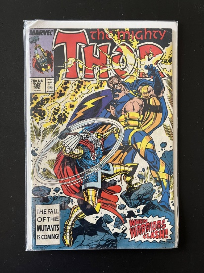 The Mighty Thor Comic #386 Marvel Comics KEY 1st Appearance of Leir Celtic Fighting God