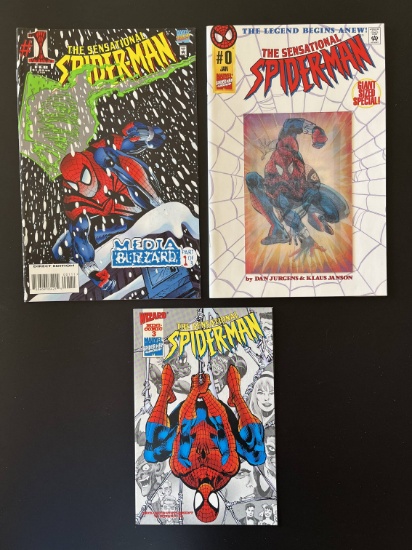 3 Issues The Sensational Spiderman #0 #1 & #3 Micro Comic Marvel Comics