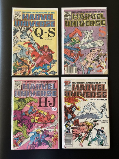 4 Issues The Official Handbook of the Marvel Universe Comic #5 #6 #9 & #10 Marvel Comics