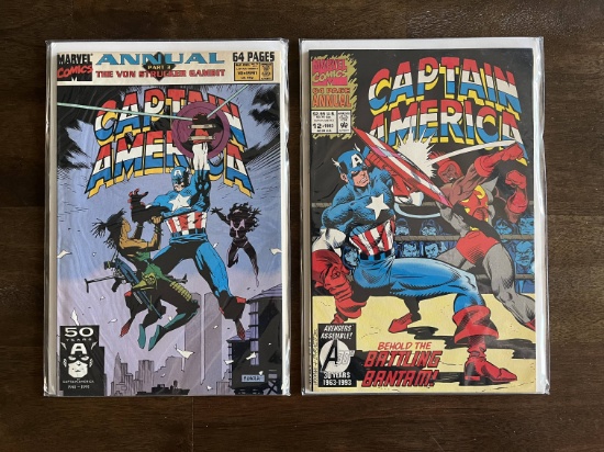 2 Captain America Annual Comics #10 & #12 Marvel Bantam and the Von Stucker Gambit