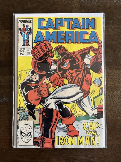 Captain America Comic #341 Marvel KEY Tons of First Appearances - Lemar as Battlestar for one