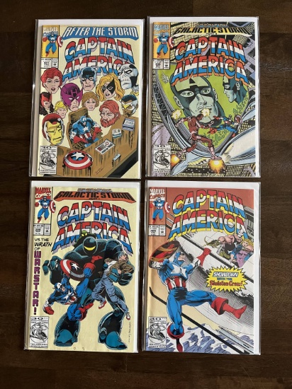 4 Issues of Captain America Comics #398, #399, #401, & #409 Showdown With The Skeleton Crew