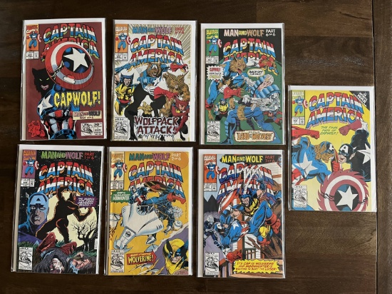 7 Issues Comprising of the MAN AND WOLF SAGA in Captain America Issues #402-#408 FULL STORY