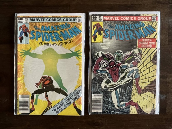 2 Issues Amazing Spider-Man Comic #231 & #234 Marvel Comics 1982 Bronze Age Comics