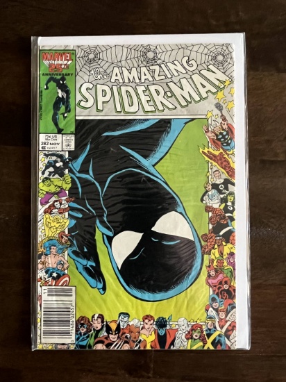 Amazing Spider-Man Comic #282 Marvel Comics Copper Age KEY Special Border 25th Anniversary