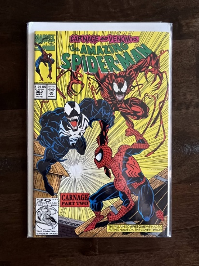 Amazing Spider-Man Comic #362 Marvel Comics KEY 2nd Full Appearance of Carnage