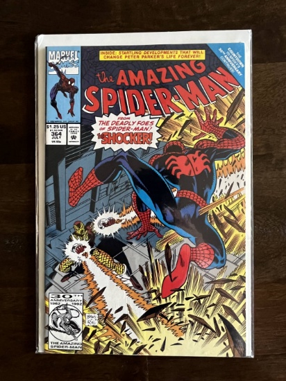Amazing Spider-Man Comic #364 Marvel Comics KEY Debut of Scourage of the Underworlds Whte Costume in