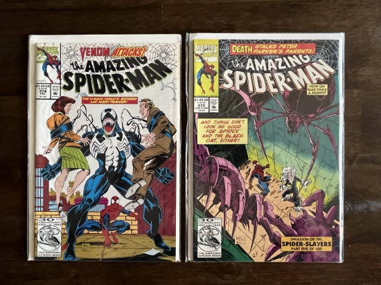 2 Issues The Amazing Spider-Man Comic #372 & #374 Marvel Comics Spider-Slayers Venom
