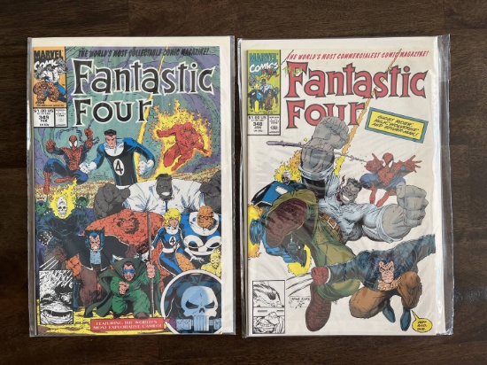 2 Issues Fantastic Four Comic #348 & #349 Marvel Comics Copper Age Comics