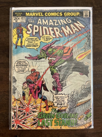 The Amazing Spider-Man Comic #122 Marvel Comics Bronze Age KEY Death of Green Goblin