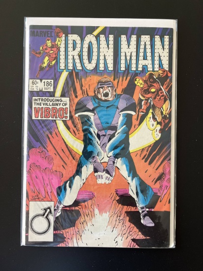 Iron Man Comic #186 Marvel Comics 1984 Bronze Age KEY 1st Appearance of Vibro
