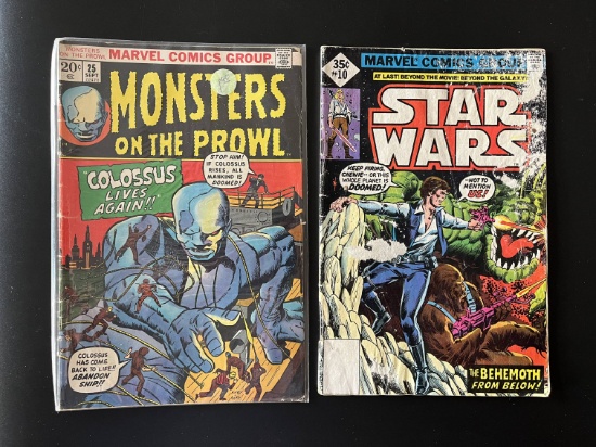 2 Issues Star Wars Comic #10 & Monsters on the Prowl Comic #25 Marvel Comics Bronze Age Comics