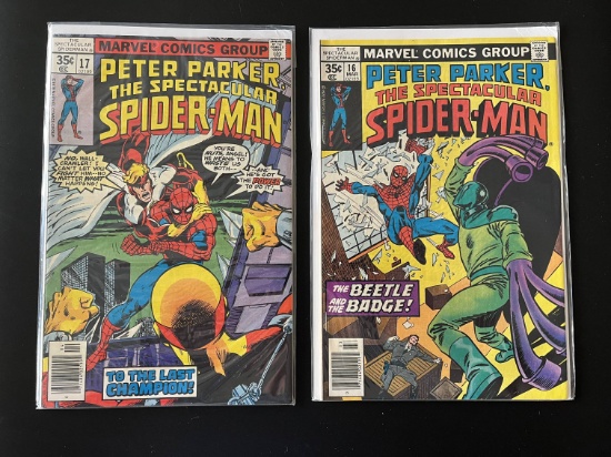 2 Issues The Spectacular Spiderman Comic #16 & #17 Marvel Comics 1978 Bronze Age Comics