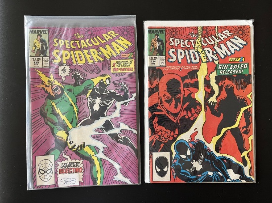 2 Issues The Spectacular Spiderman Comic #134 & #135 Marvel Comics Copper Age Comics