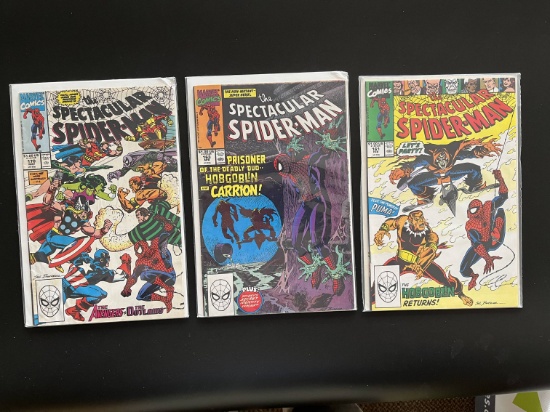 3 Issues The Spectacular Spiderman Comic #161 #163 & #170 Marvel Comics Copper Age Comics