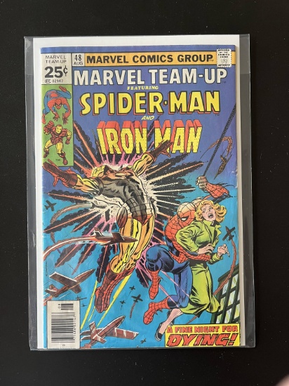 Marvel Team Up Comic #48 Marvel Comics 1976 Bronze Age KEY 1st Appearance of Wraith 1st Appearance o