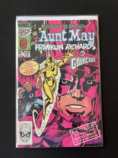 Marvel Team Up Comic #137 Marvel Comics 1984 Bronze Age KEY 1st Appearance of Golden Oldie