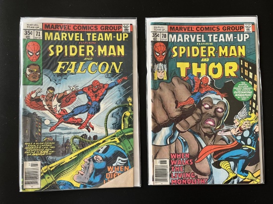 2 Issues Marvel Team Up Comic #70 & #71 Marvel Comics Bronze Age Comics