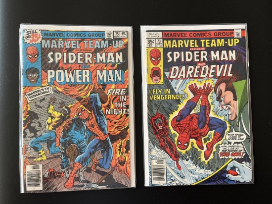 2 Issues Marvel Team Up Comic #73 & #75 Marvel Comics Bronze Age Comics