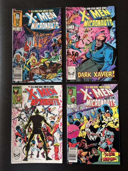 4 issues The XMen and the Micronauts Comics #1-#4 Marvel Comics Full Set