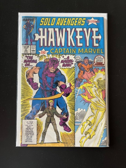 Solo Avengers Comic #2 Marvel Comics Copper Age KEY 1st Solo Story Featuring Captain Marvel Monica R