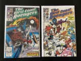 2 Issues The West Coast Avengers Comic #28 & #29 Marvel Comics Copper Age Comics