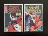 2 Issues Silver Surfer Comic #27 & #28 Marvel Comics Copper Age Comics