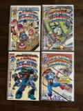 4 Issues of Captain America Comics #398, #399, #401, & #409 Showdown With The Skeleton Crew