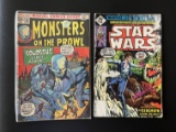 2 Issues Star Wars Comic #10 & Monsters on the Prowl Comic #25 Marvel Comics Bronze Age Comics