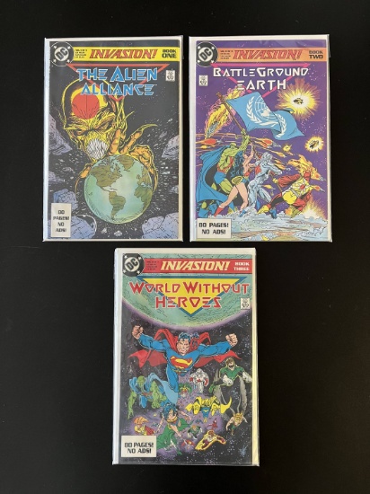 3 Issues Invasion Comic #1-#3 Full Set Dc Comics KEY 1st Issue