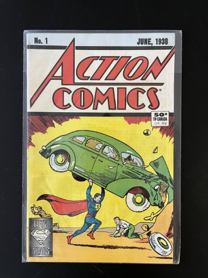 Action Comics #1 Reprint DC Comics of the Original Superman 1938 Comic