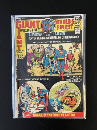 World's Finest Comic #206 DC Comics 1971 Bronze Age Superman & Batman