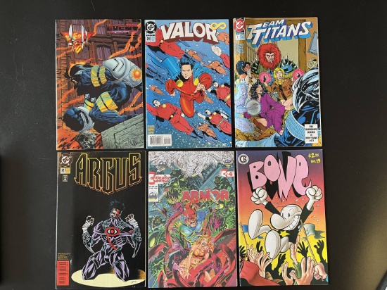 6 Issues Valor #21 Team Titans #7 Argus #2 Armor #4 Bone #19 Ash #4 Various Publishers