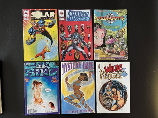6 Issues Wilde Knight #1 Mystery Date Zeke Girl #1 Medabots Finale Shadow #13 Solar Man of the Atom