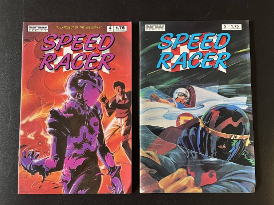 2 Issues Speed Racer Comic #4 & #5 Now Comics 1987 Copper Age Comics