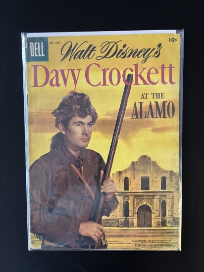 Four Color Comic #639 Dell Comics Walt Disney's Davy Crockett at the Alamo 1955 Golden Age Comic